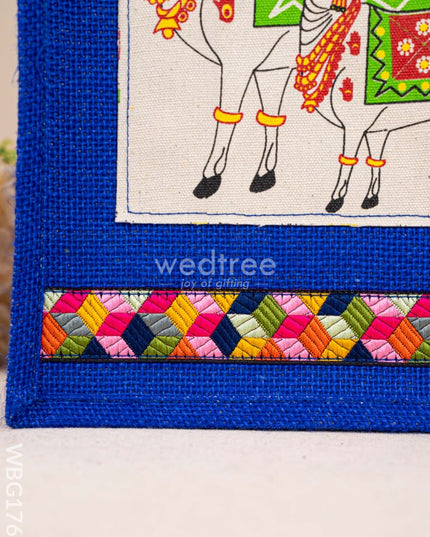Jute Bag with Pichwai Design - WBG1760 Jute Bags
