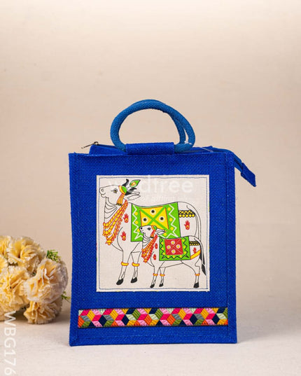 Jute Bag with Pichwai Design - WBG1760 Jute Bags