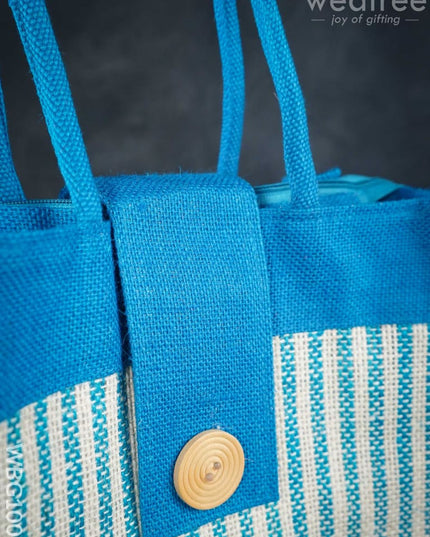 Jute Bag With Printed Stripes - Wbg1002 Bags