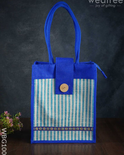 Jute Bag With Printed Stripes - Wbg1002 Bags