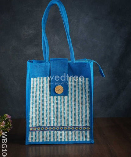 Jute Bag With Printed Stripes - Wbg1002 Bags