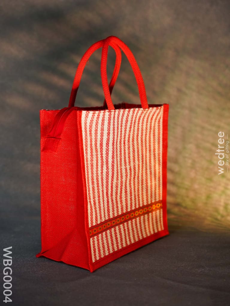 Jute Bag With Strip Prints - Wbg0004 Bags