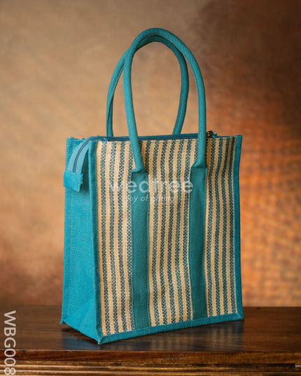 Jute Bag With Vertical Stripes - Wbg0087 Bags