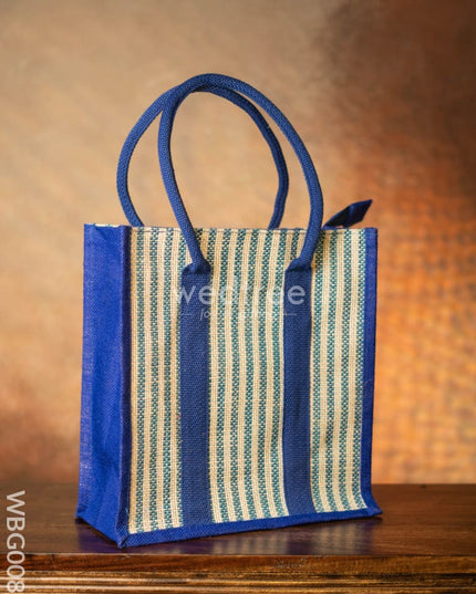 Jute Bag With Vertical Stripes - Wbg0087 Bags