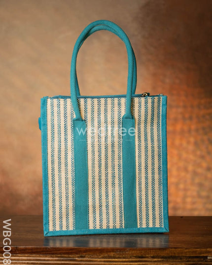 Jute Bag With Vertical Stripes - Wbg0087 Bags