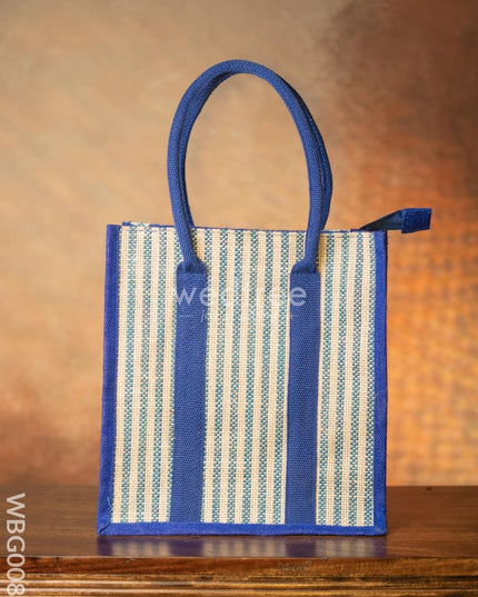 Jute Bag With Vertical Stripes - Wbg0087 Bags