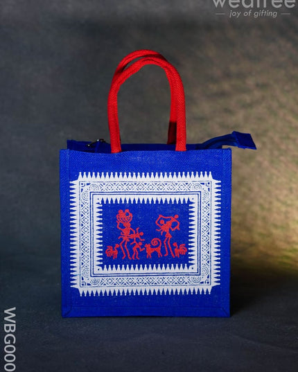 Jute Bag With Warli Print - Wbg0001 Bags
