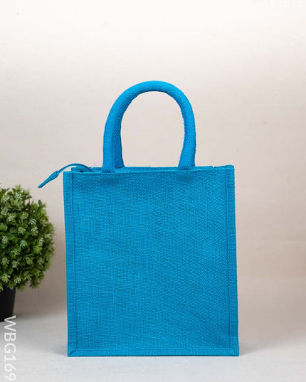 Jute Bag with Warli Print - WBG1692 - Jute Bags