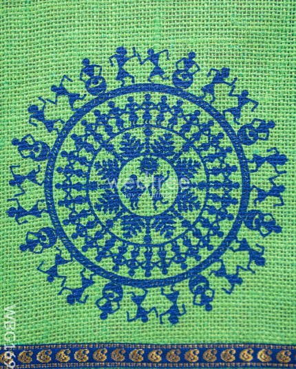 Jute Bag with Warli Print - WBG1697 Jute Bags