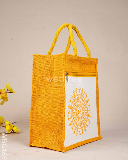 Jute Bag with Warli Print - WBG1699 Jute Bags