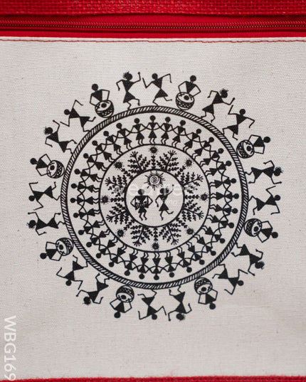 Jute Bag with Warli Print - WBG1699 Jute Bags
