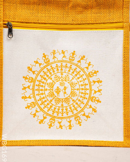 Jute Bag with Warli Print - WBG1699 Jute Bags