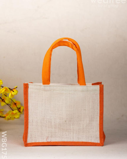 Jute Bag with Zari Border - WBG1752 - Jute Bags