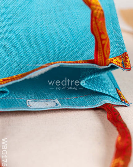 Jute Bag with Zari Border - WBG1754 Jute Bags