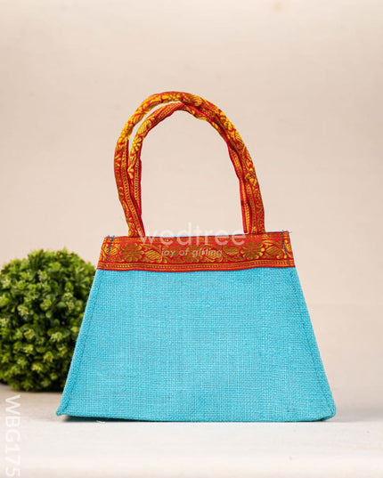 Jute Bag with Zari Border - WBG1754 Jute Bags