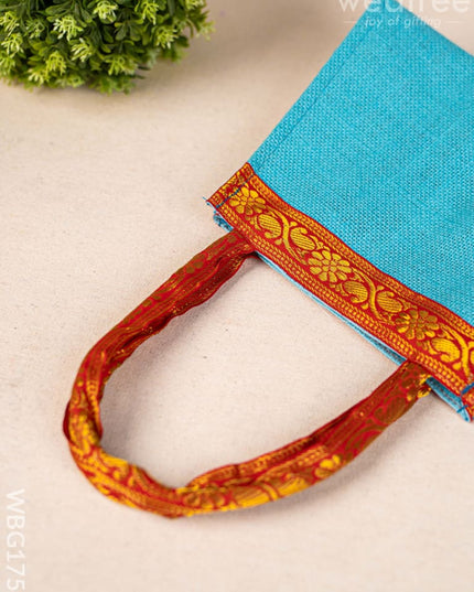 Jute Bag with Zari Border - WBG1754 Jute Bags