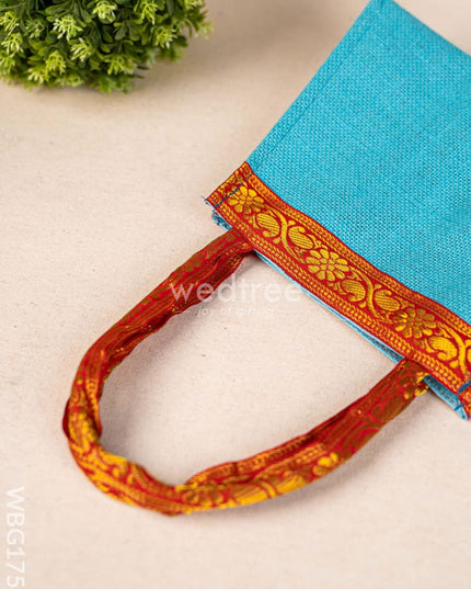 Jute Bag with Zari Border - WBG1754 Jute Bags