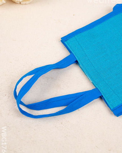Jute Bag with Zari Design - WBG1764 Jute Bags