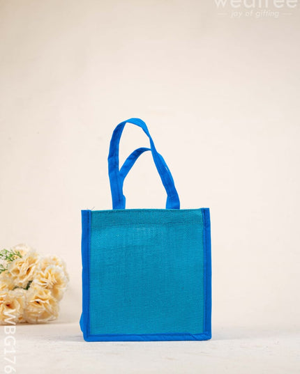 Jute Bag with Zari Design - WBG1764 Jute Bags