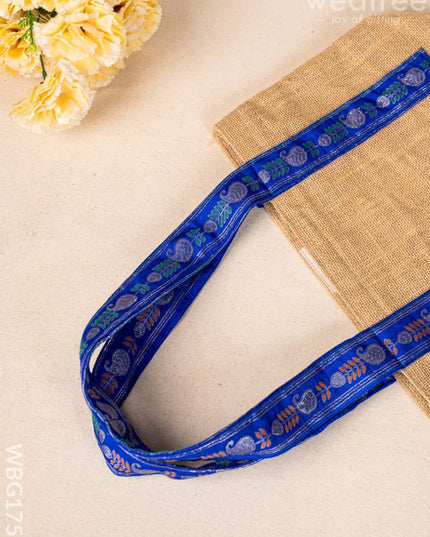 Jute Bag with Zari Handle - WBG1755 Jute Bags