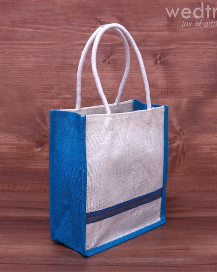 Jute Bag With Zari Lace - 8X9 W4207 Bags