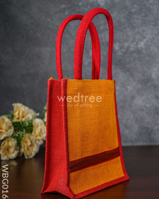 Jute Bag With Zari - Wbg0168 Bags