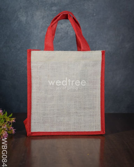 Jute Bag With Zari Lace Work - Wbg0840 Bags