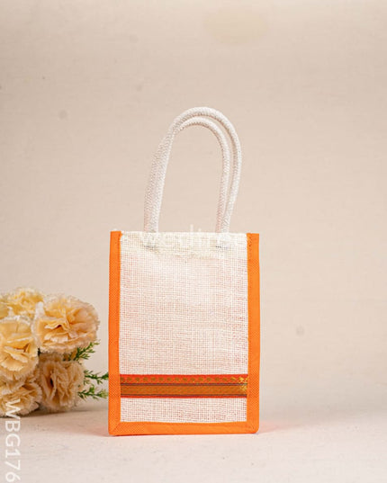 Jute Bag - Zari Border - WBG1769 Jute Bags