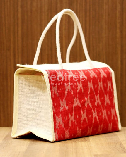 Jute Ikkat Lunch Bag - W4241 Bags