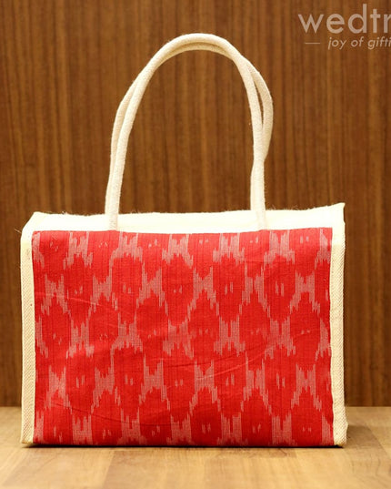 Jute Ikkat Lunch Bag - W4241 Bags