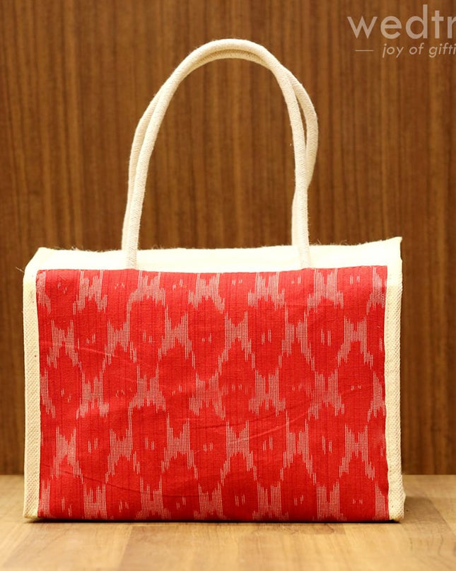 Jute Ikkat Lunch Bag - W4241 Bags