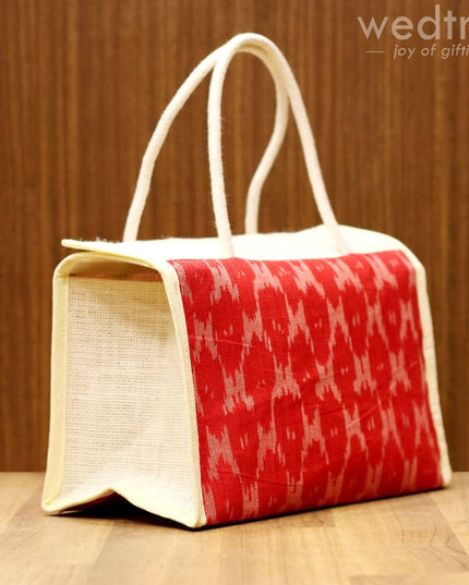 Jute Ikkat Lunch Bag - W4241 Bags