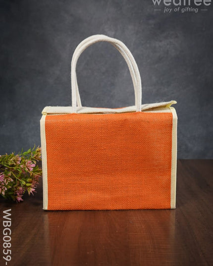 Jute Lunch Bag With Velcro - Wbg0859-1 Bags