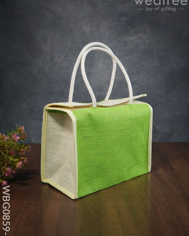 Jute Lunch Bag With Velcro - Wbg0859-1 Bags