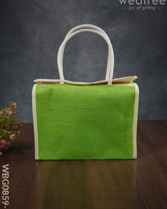 Jute Lunch Bag With Velcro - Wbg0859-1 Bags
