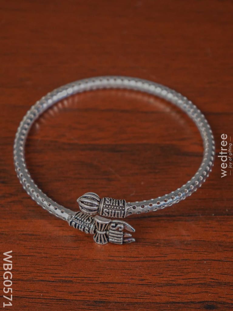 Kada Silver Plated Bracelet - Shiva Trishul Wbg0571 Kids Return Gifts