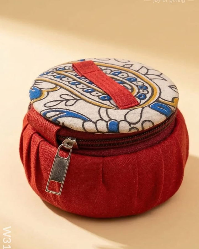 Kalamkari Bangle Box - W3145 - Jewellery Holders RG