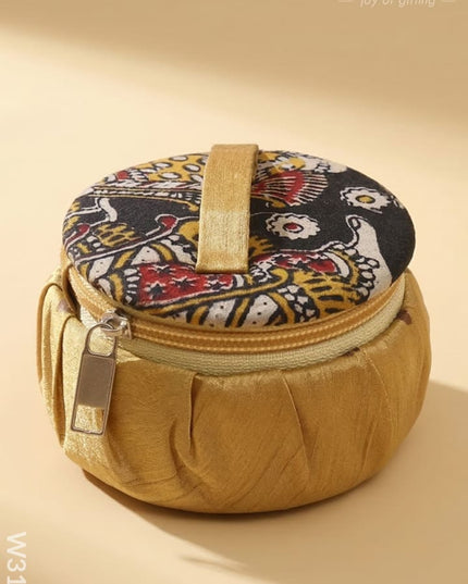 Kalamkari Bangle Box - W3145 - Jewellery Holders RG