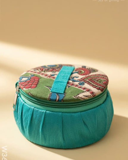 Kalamkari Jewel Box 4 inch - W3639 - Jewellery Holders RG