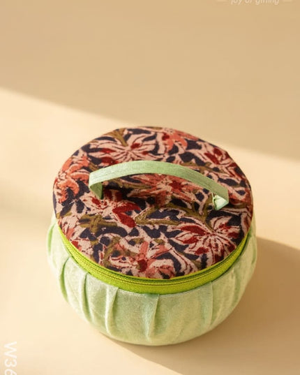 Kalamkari Jewel Box 4 inch - W3639 - Jewellery Holders RG