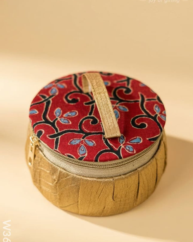Kalamkari Jewel Box 4 inch - W3639 - Jewellery Holders RG