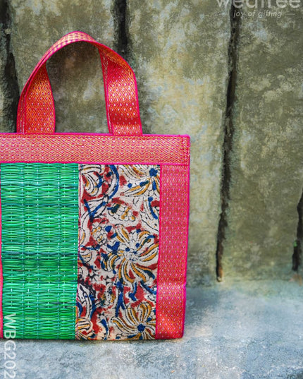 Kalamkari Korai Handbag - 8X8 inch - WBG2021 - Hand Bags