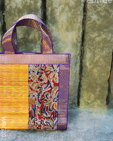 Kalamkari Korai Handbag - 8X8 inch - WBG2021 - Hand Bags