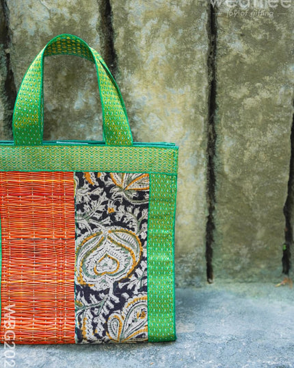 Kalamkari Korai Handbag - 8X8 inch - WBG2021 - Hand Bags