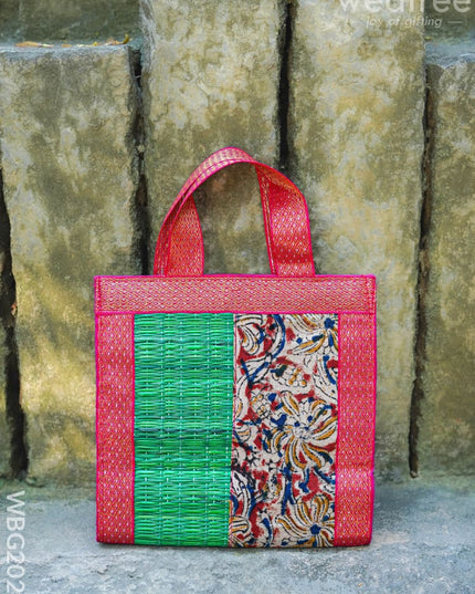 Kalamkari Korai Handbag - 8X8 inch - WBG2021 - Hand Bags