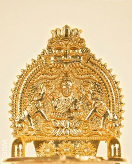 Kamatchi Diya - Gold - 4 inch - WBG1798 - White Metal Diya RG
