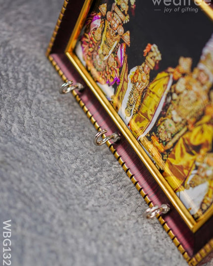 Varadharajar Tanjore Key Hanger - Wbg1328 Meenakari/Oxi Keyhangers