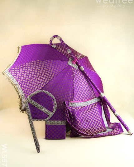 Kasi Yatra Set - Magenta - WL5572 - Wedding Essentials