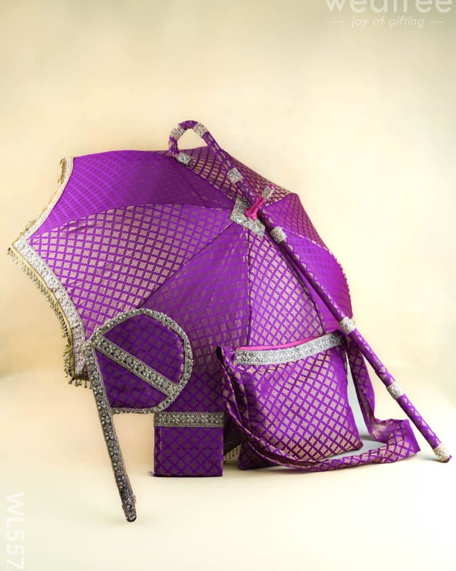 Kasi Yatra Set - Magenta - WL5572 - Wedding Essentials