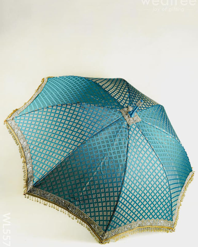 Kasi Yatra Set - Peacock Blue - WL5571 - Wedding Essentials